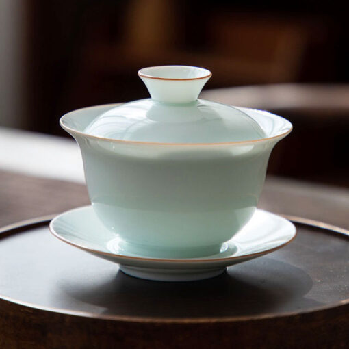 景德鎮羊脂玉白瓷淡青色釉 茶杯 供杯 茶碗
