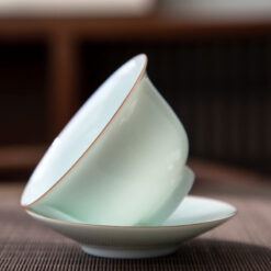 景德鎮羊脂玉白瓷淡青色釉 茶杯 供杯 茶碗