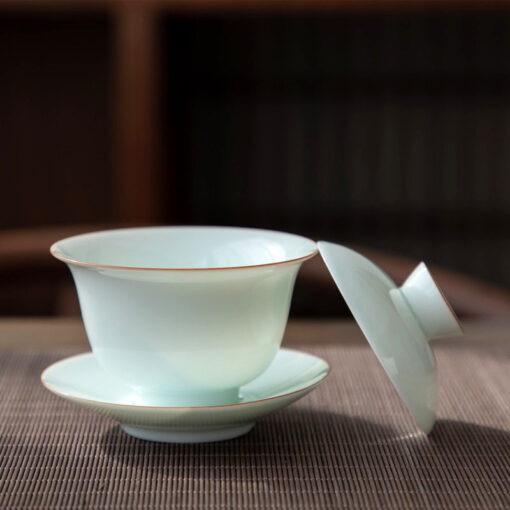景德鎮羊脂玉白瓷淡青色釉 茶杯 供杯 茶碗