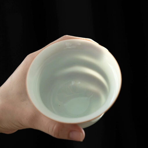 景德鎮羊脂玉白瓷淡青色釉 茶杯 供杯 茶碗