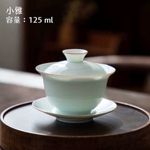 景德鎮羊脂玉白瓷淡青色釉 茶杯 供杯 茶碗