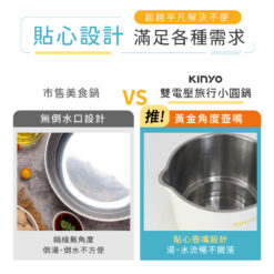 【KINYO】3in1雙電壓旅行小圓鍋 (TRFP-051)